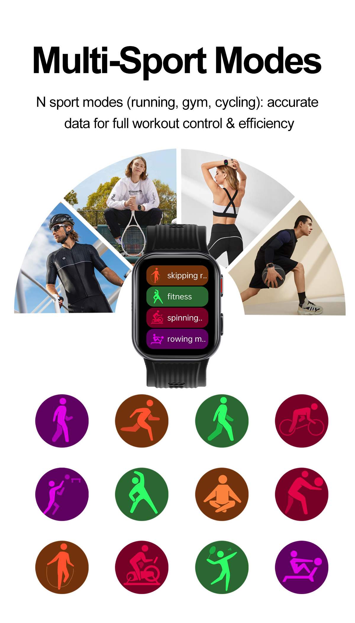 TK67 Air Pump Blood Pressure Smart Watch - detail view