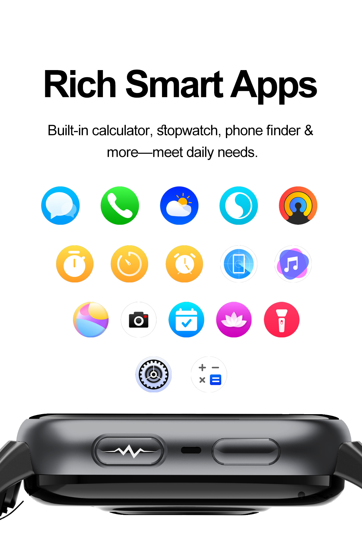 TK67 Air Pump Blood Pressure Smart Watch - detail view