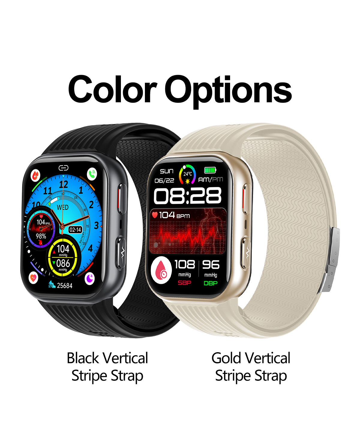 TK67 Air Pump Blood Pressure Smart Watch - detail view